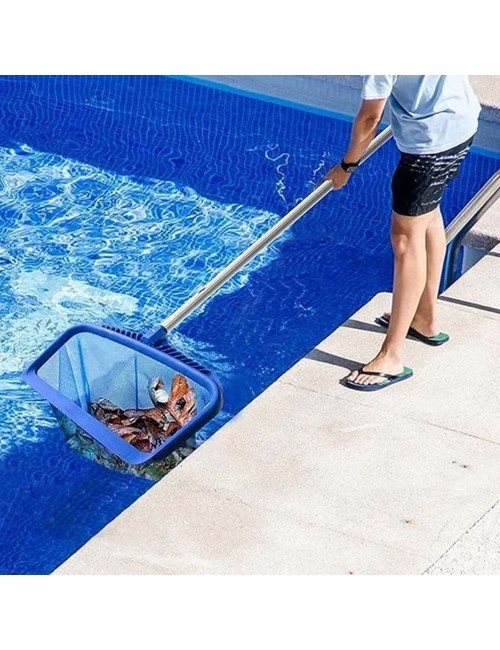 SWIMMING POOL LEAF SKIMER DEEP NET RAKE
