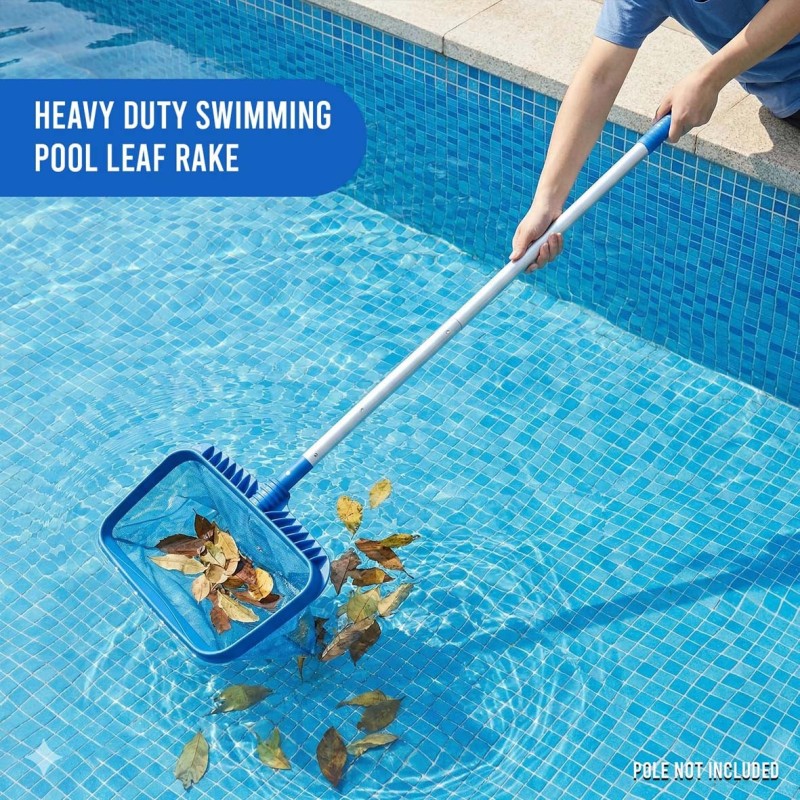 SWIMMING POOL LEAF SKIMER DEEP NET RAKE