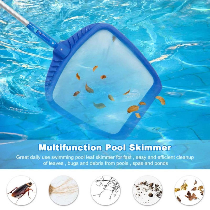SWIMMING POOL LEAF SKIMER STRAIGHT NET RAKE