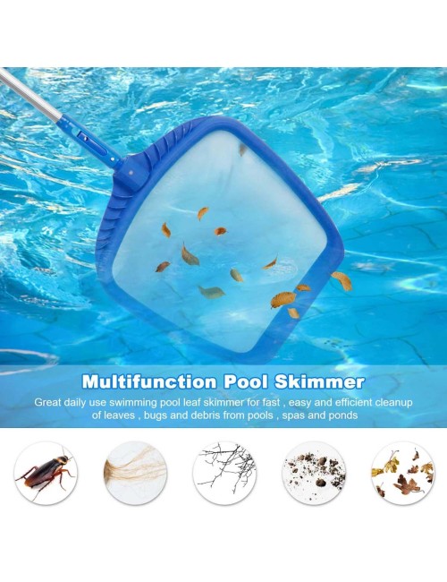 SWIMMING POOL LEAF SKIMER STRAIGHT NET RAKE
