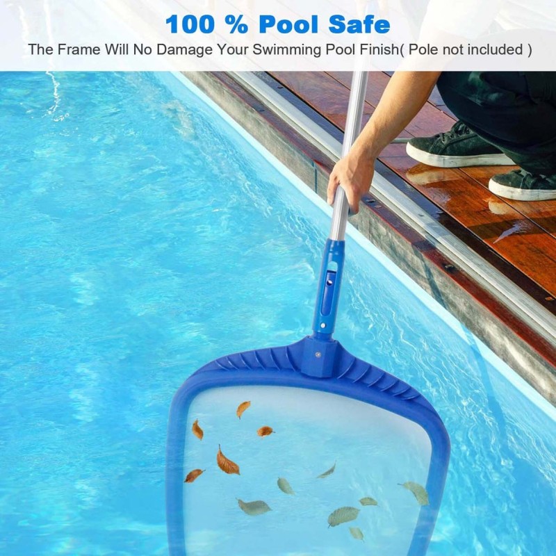 SWIMMING POOL LEAF SKIMER STRAIGHT NET RAKE