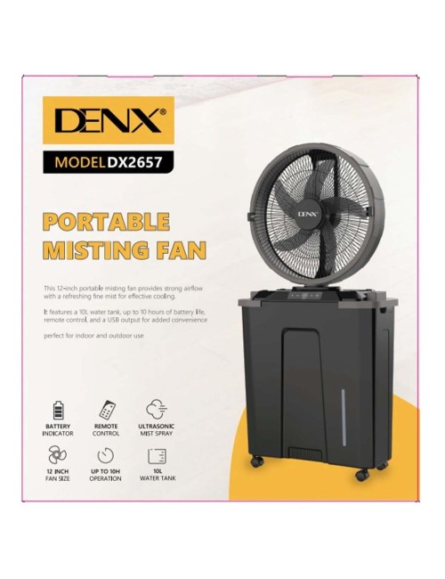 DENX DX2657 PORTABLE MISTING FAN 10L TANK