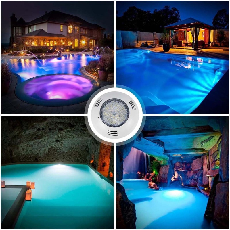SH-007- ABS+UV POOL LIGHT UNDERWATER LED WARM WHITE 12V IP68