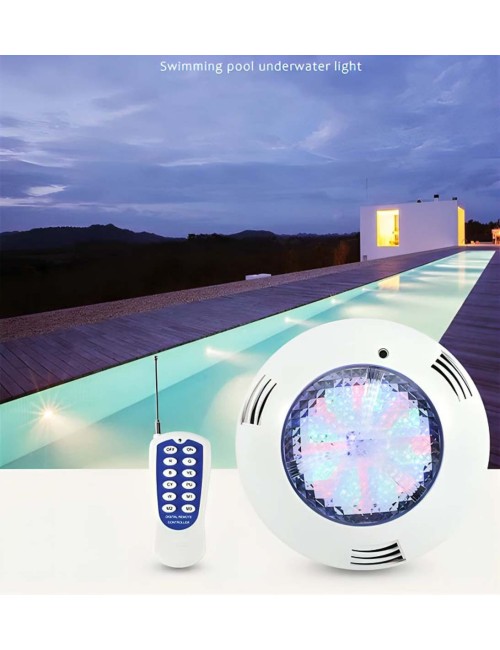 SH-007- ABS+UV RGB+RF 12V IP68 كشاف مع ريمورت مسبح تحت الماءLED