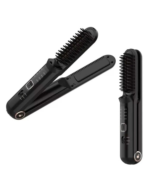 LH-2201-CORDLES HAIR STRAIGHTENER COMB & BRUSH 500mAH