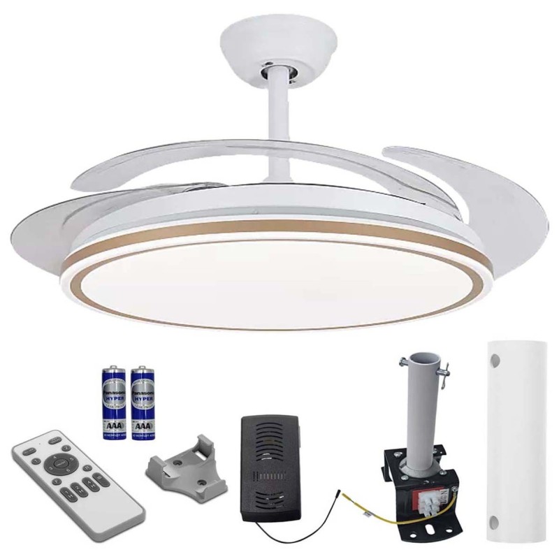 ECOPOWER- CEILING FAN LEVECHE INVISIBLE IF08 GOLDEN