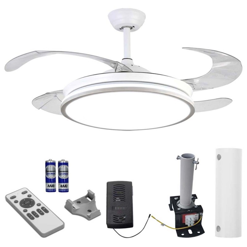 ECOPOWER- CEILING FAN LEVECHE INVISIBLE IF08 SILVER