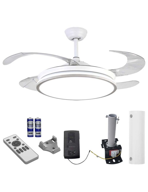 ECOPOWER- CEILING FAN LEVECHE INVISIBLE IF08 SILVER