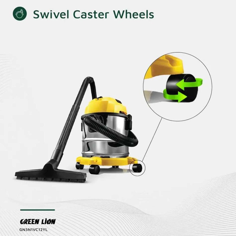 GN3N1VC12YL-3 IN 1 VACUUM CLEANER 12L, 1000W - YELLOW