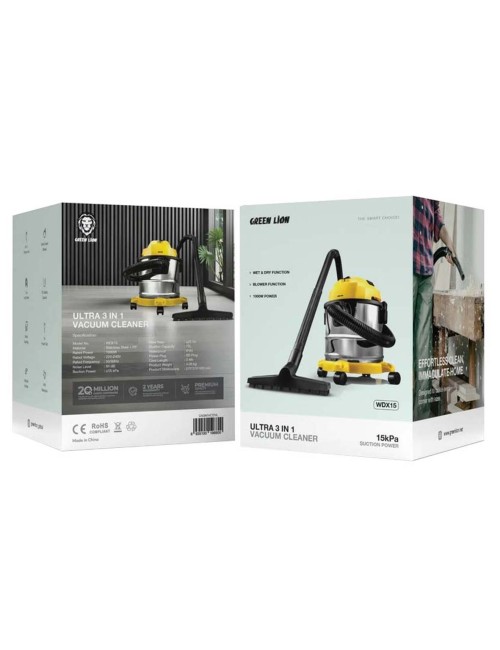 GN3N1VC12YL-3 IN 1 VACUUM CLEANER 12L, 1000W - YELLOW