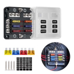 6CIRCUIT FUSE BOX BLOCK HOLDER WITH LED INDICATOR LIGHT