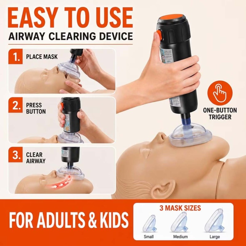 HEIMLICH- ANTI-CHOKING DEVICE,THROAT NEGATIVE PRESSURE SUCTION DEVICE