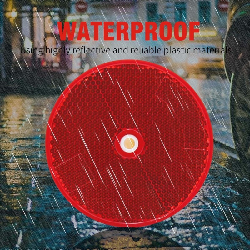 ROUND REFLECTOR RED
