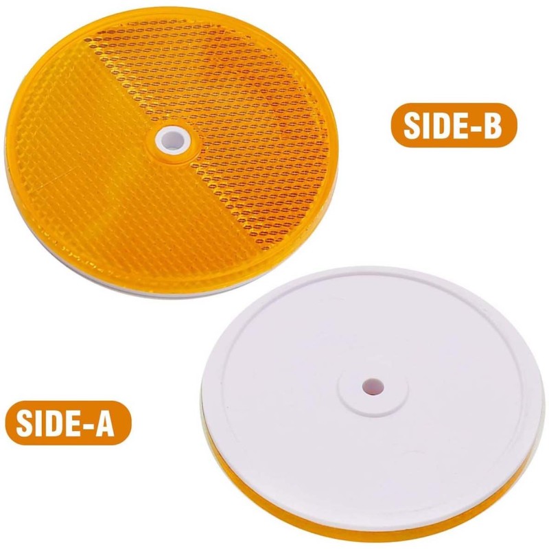 ROUND REFLECTOR YELLOW