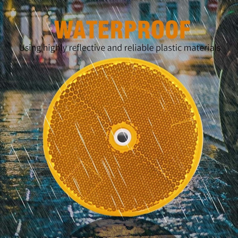 ROUND REFLECTOR YELLOW