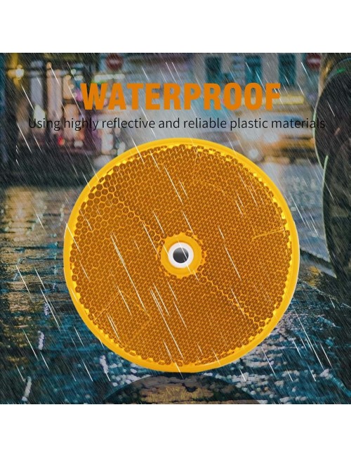 ROUND REFLECTOR YELLOW