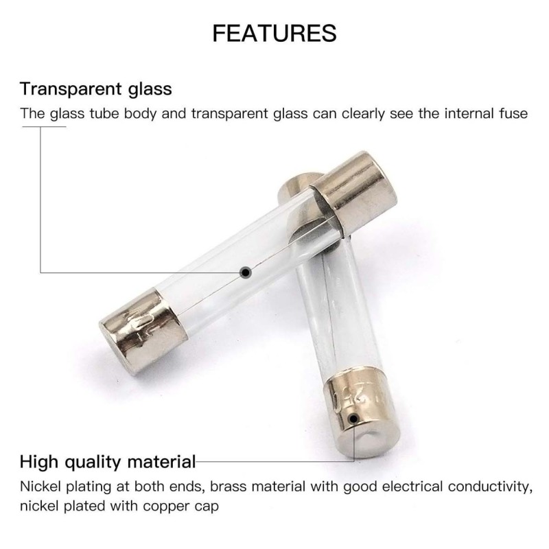 FAST-BLOW GLASS TUBE FUSE KIT 6X30MM 60PCS/PKT
