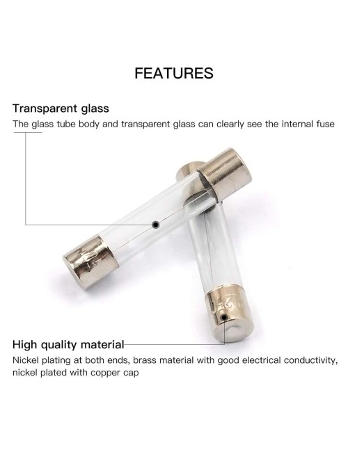 FAST-BLOW GLASS TUBE FUSE KIT 6X30MM 60PCS/PKT