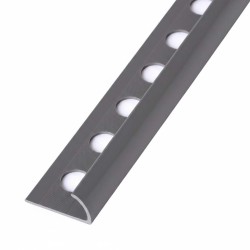 PVC TILE TRIM DARK GREY 10 MM x 2.60 MTR
