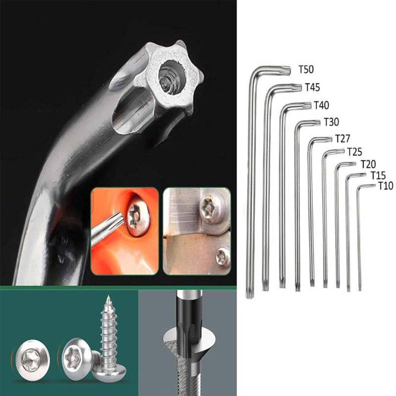 THX-1876/0319 ALLEN KEY STAR LONGEST 9 PCS/SET