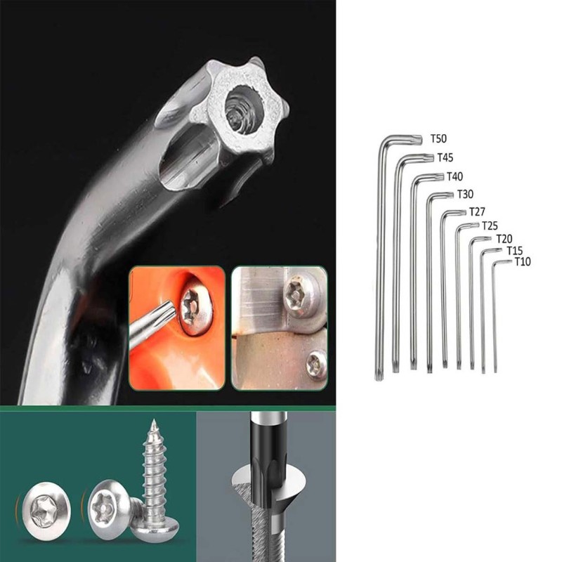 THO-1878/0319/1687 STANDARD ALLEN KEY STAR 9 PCS/SET