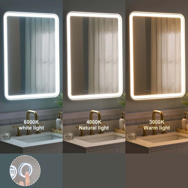 T20 LED 80×60 مرايا سلفر