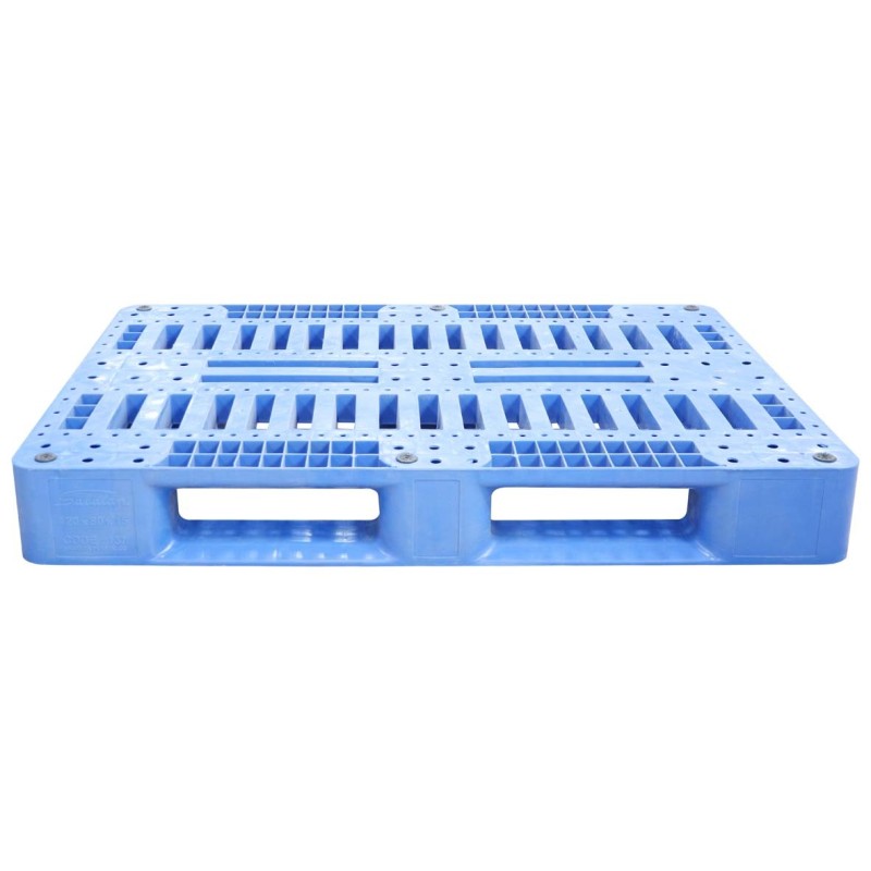 PLASTIC PALLET BLUE 120 x 100 x 15 CM