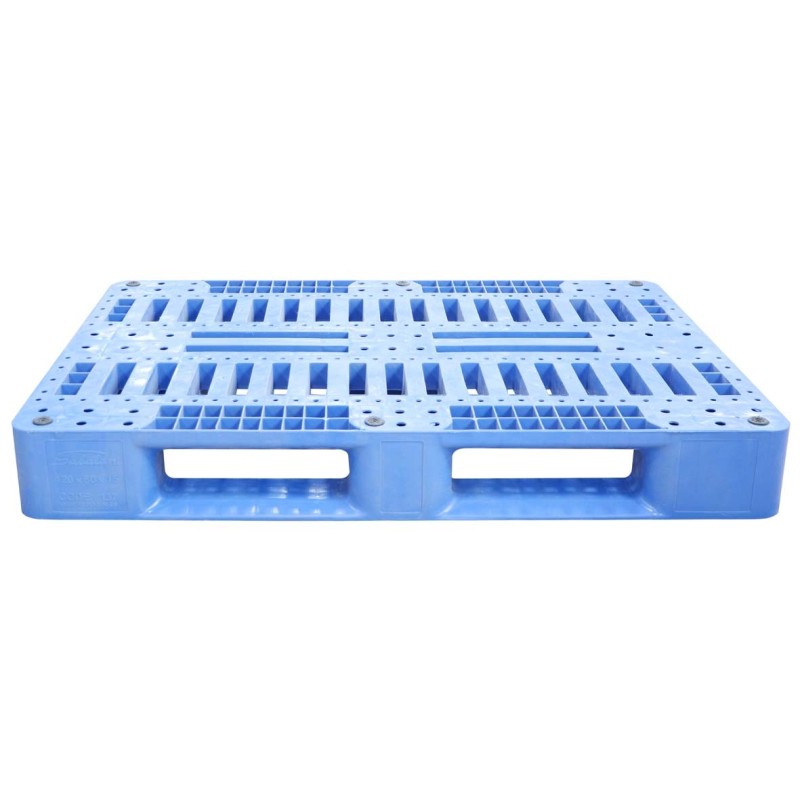 PLASTIC PALLET BLUE 120 x 80 x 15 CM