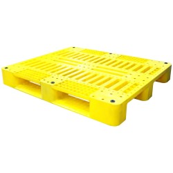 PLASTIC PALLET YELLOW 120 x 100 x 15 CM