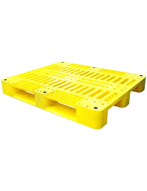 PLASTIC PALLET YELLOW 120 x 100 x 15 CM