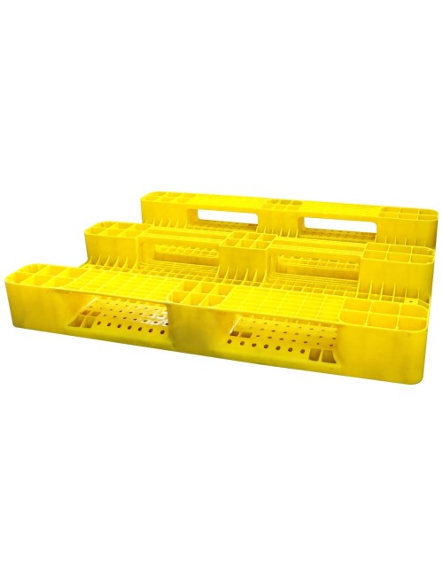 PLASTIC PALLET YELLOW 120 x 100 x 15 CM
