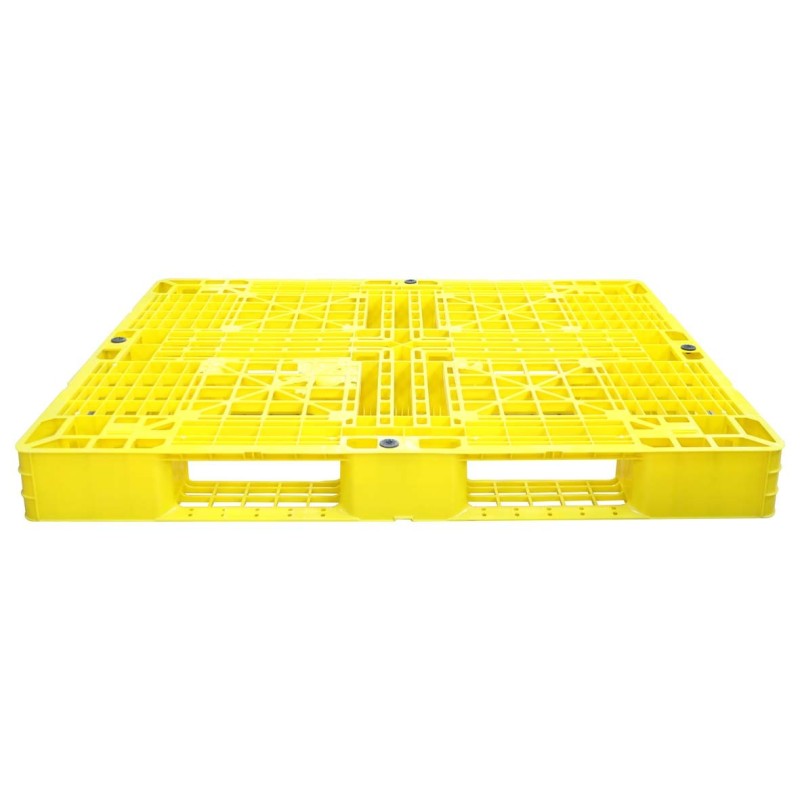 PLASTIC PALLET YELLOW 120 x 100 x 12 CM