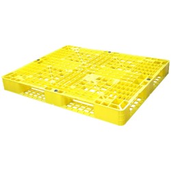 PLASTIC PALLET YELLOW 120 x 100 x 12 CM