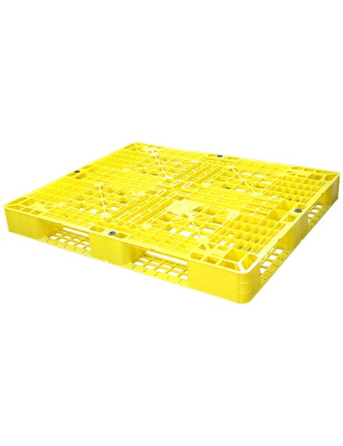 PLASTIC PALLET YELLOW 120 x 100 x 12 CM