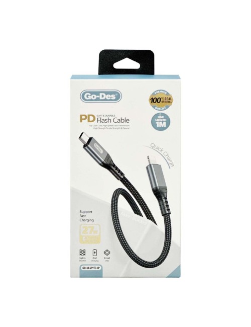 GD-UC619TC-IP PD 27W 1MTR TYPE C TO IP شاحن ايفون سريع