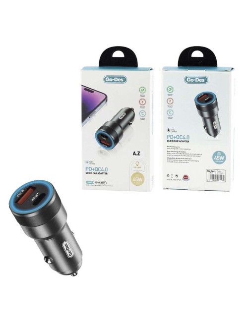 GD-QC2017 52.2W USB + USB-C QC22.5W PD30W SUPPER FAST CAR ADAPTER
