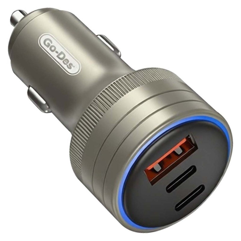 GD-QC2366 66W 3-PORT USB C SUPPER FAST CAR ADAPTER