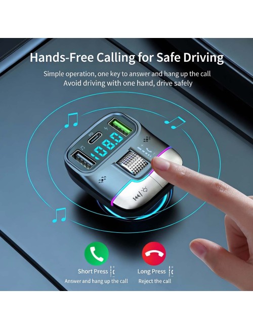 GD-BT39 CAR WIRELESS MP3 PLAYER,FM TRANSMITTER WITH USB & TYPE-C PORT