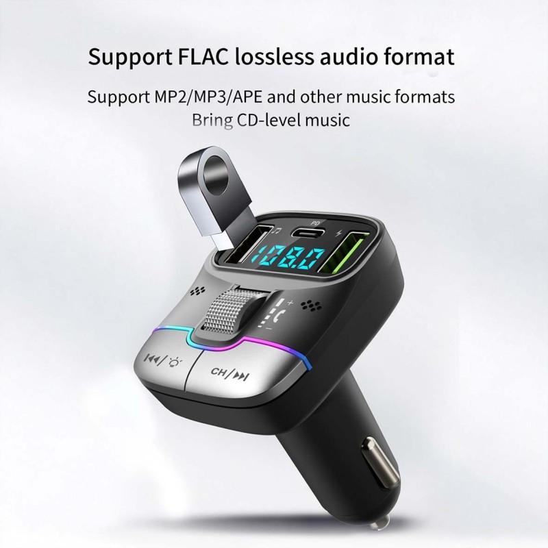 GD-BT39 CAR WIRELESS MP3 PLAYER,FM TRANSMITTER WITH USB & TYPE-C PORT