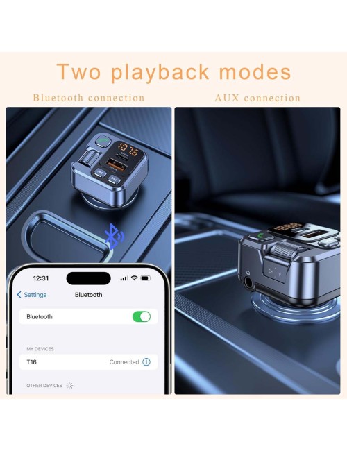 MARVERS MS-C67 PD+QC3.0 CAR WIRELESS MP3 PLAYER,FM TRANSMITTER WITH USB & TYPE-C PORT