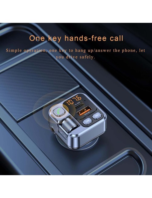 MARVERS MS-C67 PD+QC3.0 CAR WIRELESS MP3 PLAYER,FM TRANSMITTER WITH USB & TYPE-C PORT