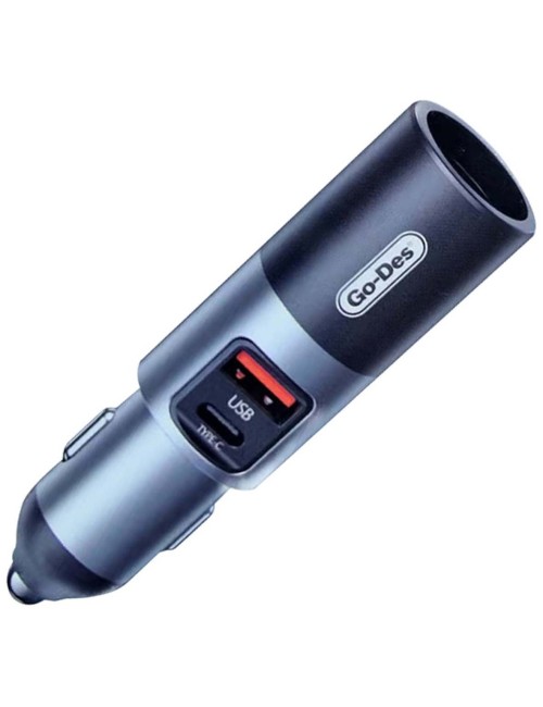 GD-QC2308 83W 3-IN-1CIGARETTE LIGHTER CONVERTER WITH USB & TYPE C CAR ADAPTER