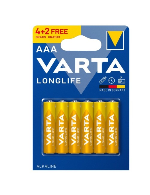 بطارات LONG LIFE حجم صغر جدا 4+2 AAA كارت الكالاين