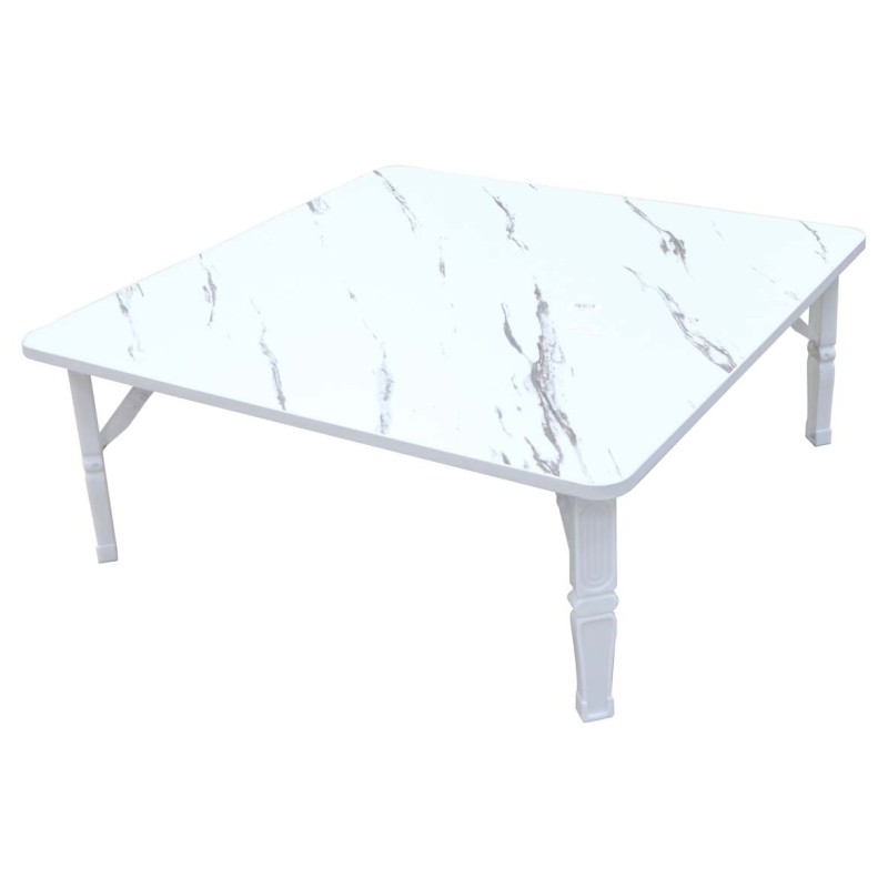 NU-81062 MODERN PATTERN FOLDING TABLE 80X80X30CM