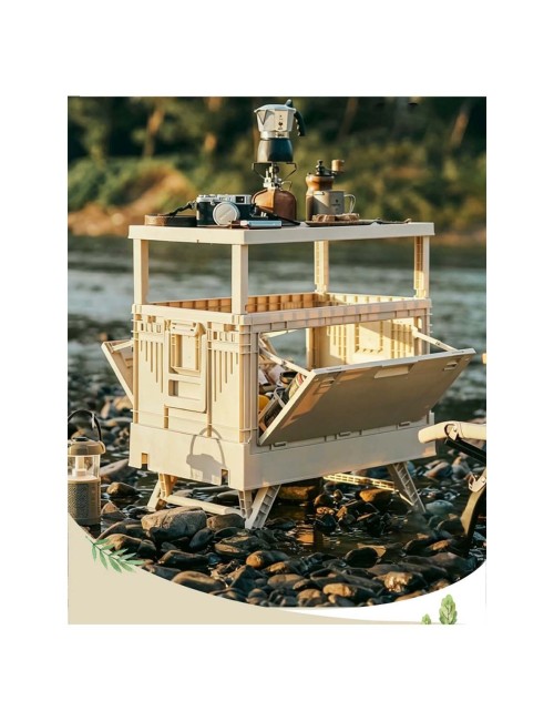 NA-76472-P CAMPING PLASTIC FOLDING STORAGE BOX WITH TABLE & CHAIR SET