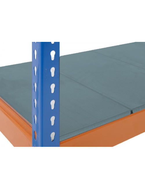 طقم رف يحتوي على 2 بيم برتقالي و 4 رفوف رمادي