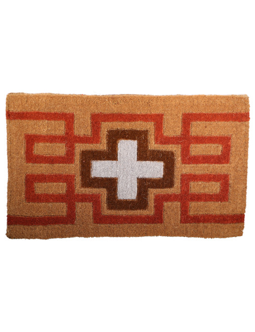 624403 FIBER DOOR MAT INLAID NATURAL 60 X 100 CM