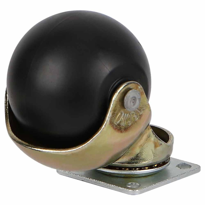 CASTER WHEEL FOR CHAIR ROUND SWIVEL GOLD 2" HD.