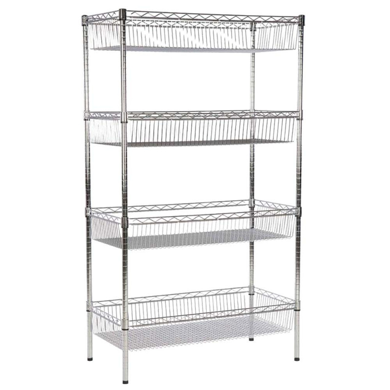 YL-05-2 CHROME WIRE SHELF FOR KITCHEN 120 x 45 x 180 C