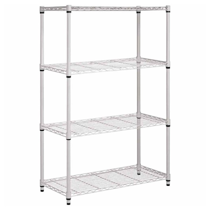 YL-01-2PC WIRE SHELF WHITE 90 x 45 x 180 CM